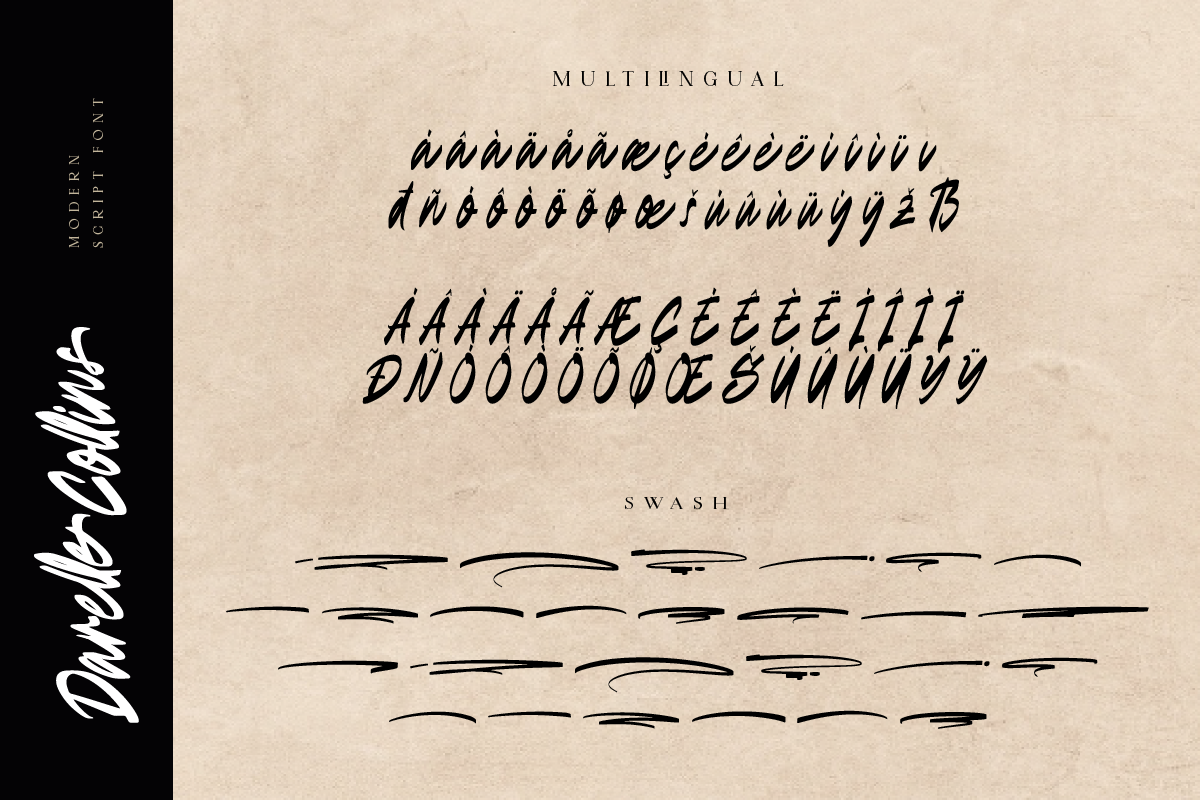 Darelle Collins Modern Script Font, a Script Font by Ronny Studio (Photo 9 of 9)