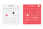 Flat Minimalistic Calendar Widgets, a Templates & Theme by Ondrej Lechan (Thumbnail 5 of 5)