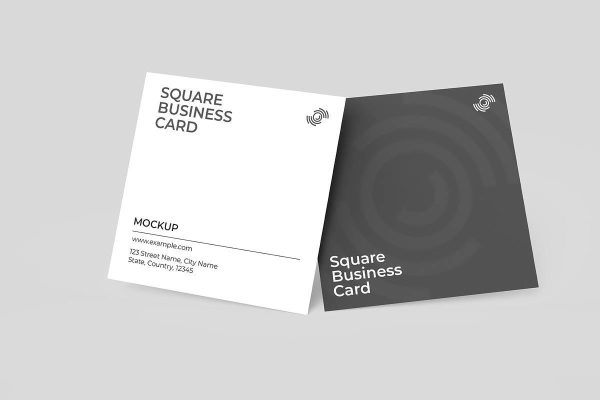 Square Business Card Mockup, an Advertising Mockup by graphypix (Photo 3 of 4)