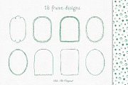 Sage Green Watercolor Bows Frames, a Background Graphic by Solo Art Original (Thumbnail 3 of 14)