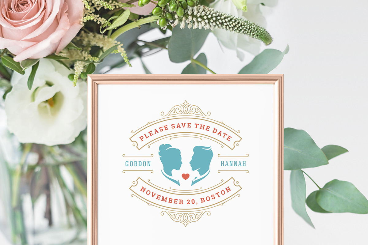 18 Wedding Logos and Badges, a Branding & Logo Template by Vasya Kobelev (Photo 11 of 14)