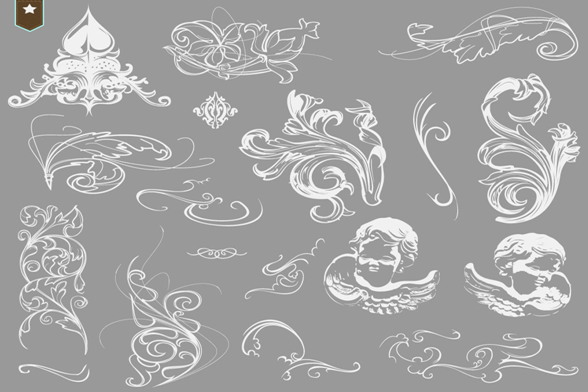 vector decorative swirls ornaments preview 2