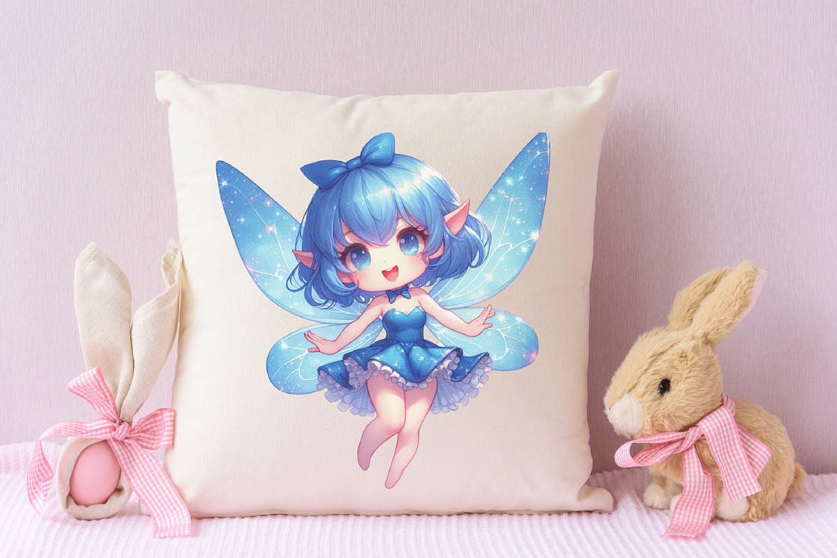 Cute pin up blue fairy, an Illustration by RobertsArt (Photo 7 of 7)