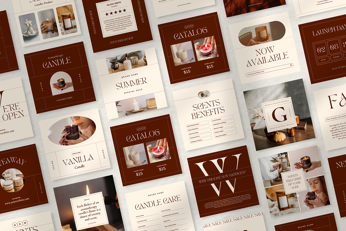 Instagram Template Candle for Canva, a Social Media Template by Branding Victory STD (Photo 7 of 10)