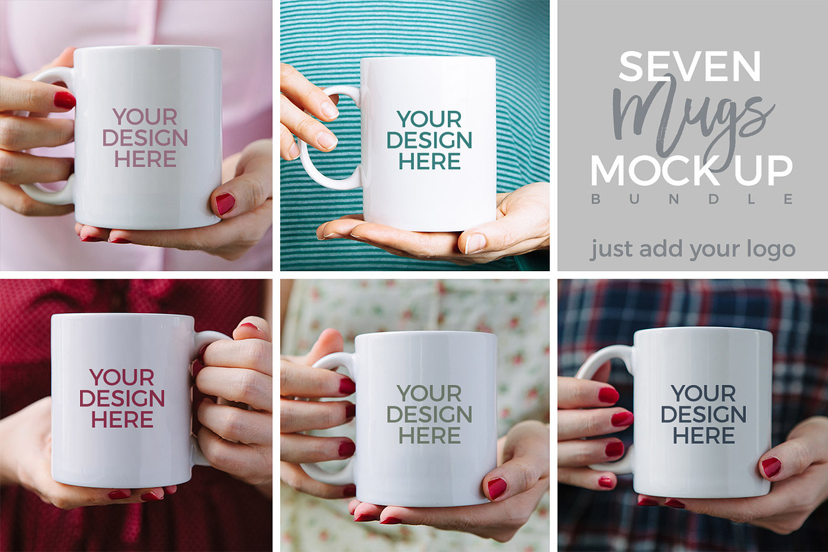 Coffee Mugs Mock Up Bundle, a Product Mockup by We♡Loph (Photo 1 of 8)