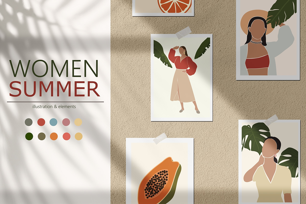 Women Abstract Summer, a Seasonal Illustration by Hanazumi (Photo 1 of 9)