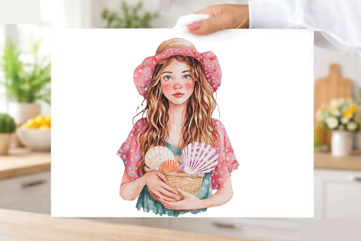 Watercolor Girly Summer Clipart, an Illustration by SVGArt (Photo 8 of 9)