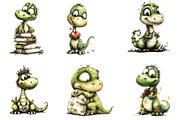 Whimsical Dinosaur PNG Clipart, an Animal Illustration by Designking (Thumbnail 2 of 4)