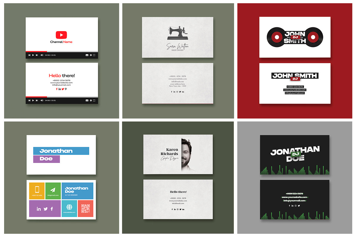 50 Business Cards Mega Bundle, a Business Card Template by Saman Osama (Photo 7 of 10)