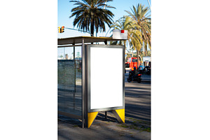Blank vertical billboard mockup at a, a Technology Photo by volodymyrshtun13795