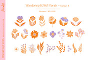 Wandering Boho Florals clipart, an Illustration by Flora Wild Designs (Thumbnail 7 of 13)
