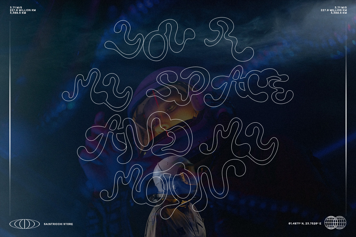 Spacejar - Liquid Display Font, a Font by saintricchi (Photo 2 of 5)