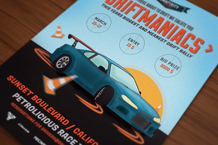 Driftmaniacs Car Poster/Flyer VII