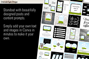 455 Canva Black Instagram Template, a Social Media Template by Emerald Eyes Design (Thumbnail 7 of 12)
