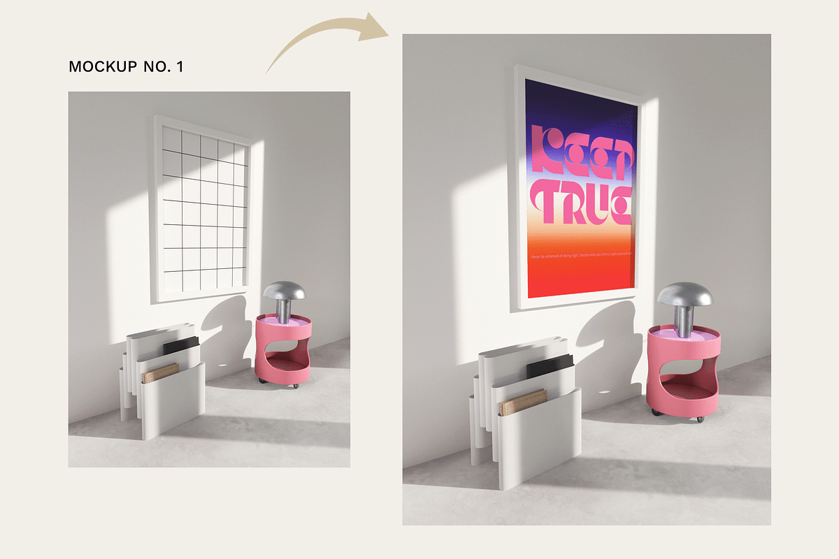 Framed Posters Mockup Gallery ATELIA, a Print Template by Bonumo (Photo 2 of 8)