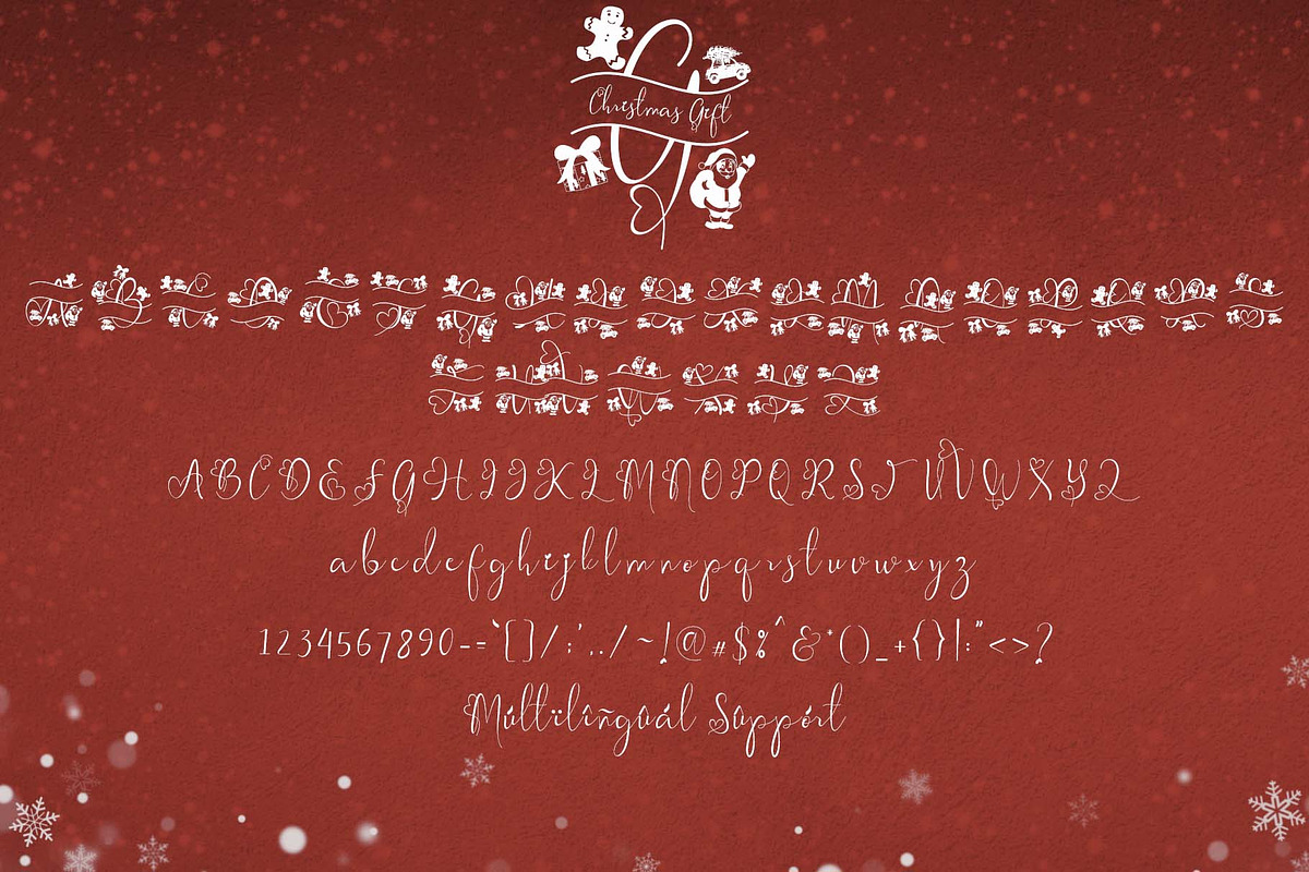 Christmas Gift Monogram, a Handwritten Font by Yoga Letter (Photo 5 of 5)