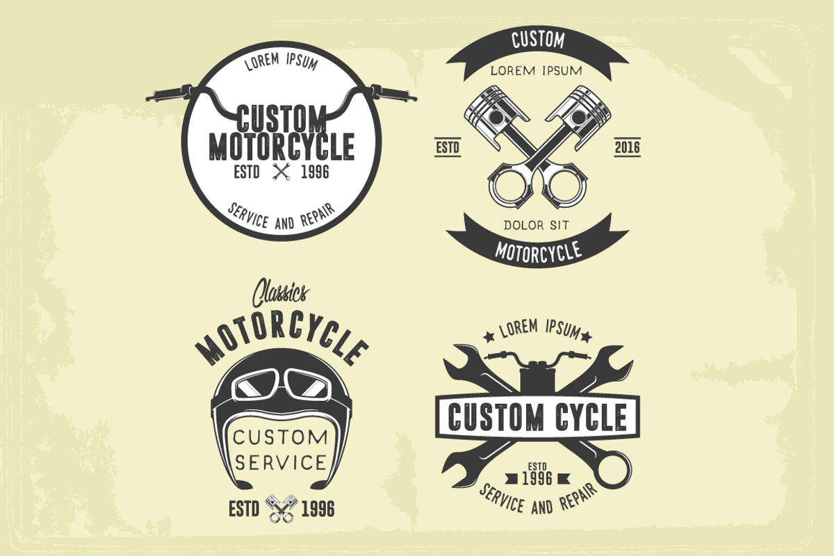Vintage Motorcycle Badge Vol. 01, a Branding & Logo Template by Dikas Studio (Photo 3 of 5)