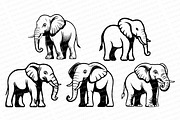 Bundle of elephant graphics svg, an Object Graphic by MegaPrezencik (Thumbnail 4 of 5)
