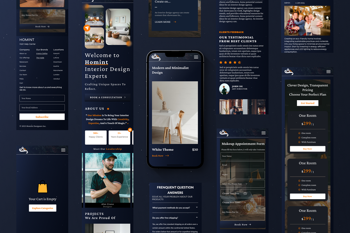 Interior Design Website & Mobile App, an UI Kit Template by Sufian Masood (Photo 4 of 6)