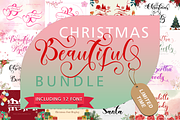 Christmas Beautiful Bundle, a Handwritten Font by Yoga Letter (Thumbnail 1 of 11)