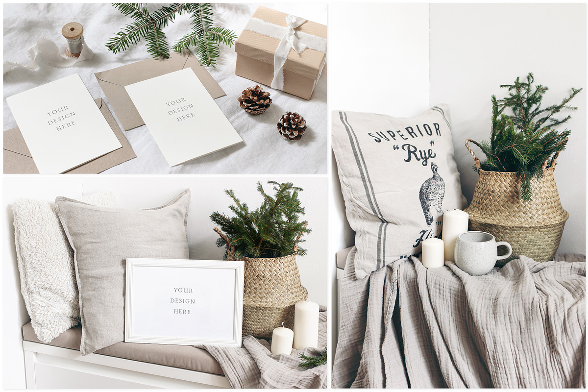20 White Christmas mockups & photos, a Print Template by Tabita's shop (Photo 5 of 6)