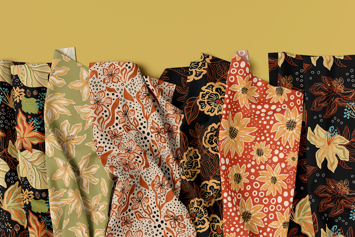 Hand drawn Autumn floral patterns, a Pattern Graphic by Tani Kuzminka (Photo 18 of 27)