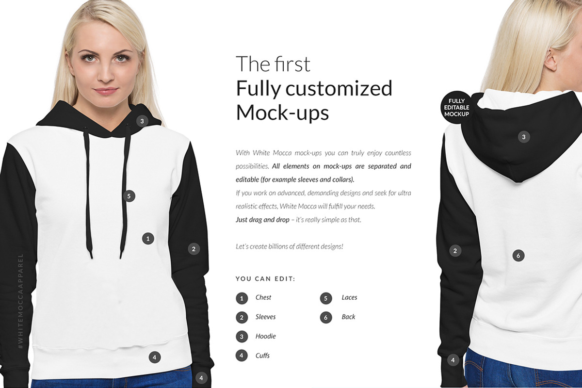 Women Hoodie Mock-ups Set FREE DEMO, a Books & Magazine Mockup by Apparel_Mockups (Photo 5 of 24)
