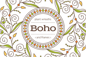 Boho - Frames and Wreaths set