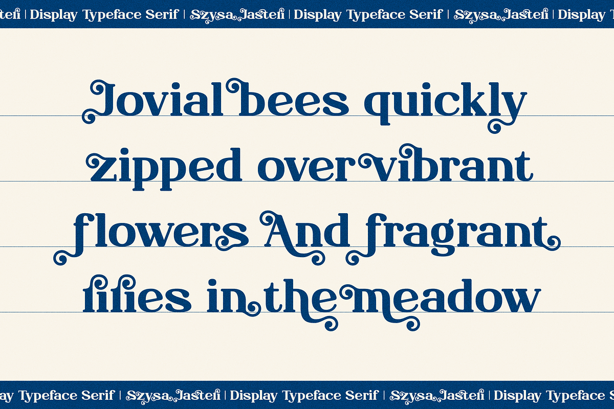 Szysa Jasteri Display Typeface Serif, a Serif Font by Denustudios (Photo 6 of 12)