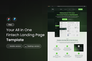 Fint - Modern Finance Landing Page, a Marketing Template by Aymane Helfa
