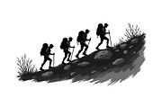 Team Hiking Silhouette Bundle, an Object Graphic by Gfx_Store (Thumbnail 13 of 15)