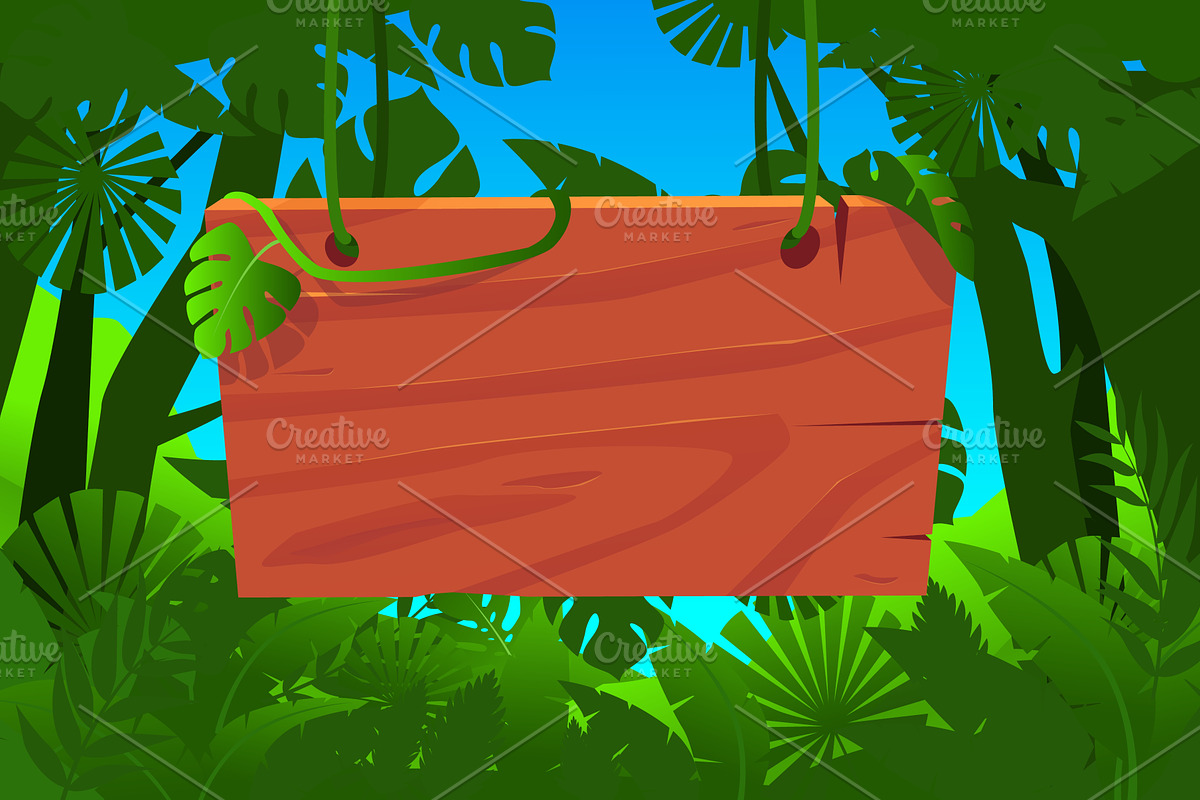Wooden blank sign or placard for, an Object Illustration by Vectorbuum