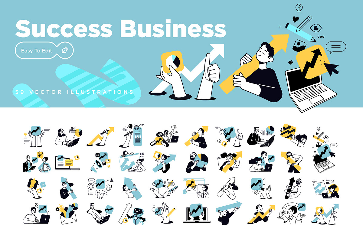 Success business., a Person Illustration by PureSolution (Photo 1 of 6)