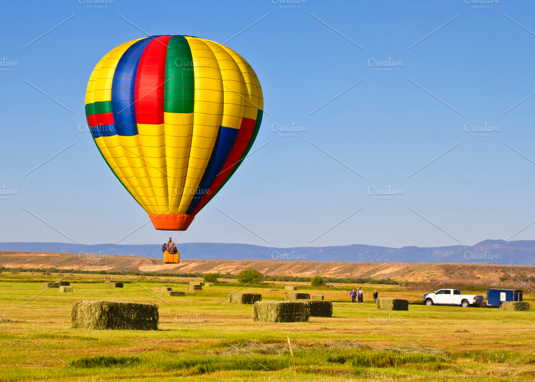 Hot air balloon containing adventure, balloon, and air, a Transportation Photo by RodeoPixels WesternImage