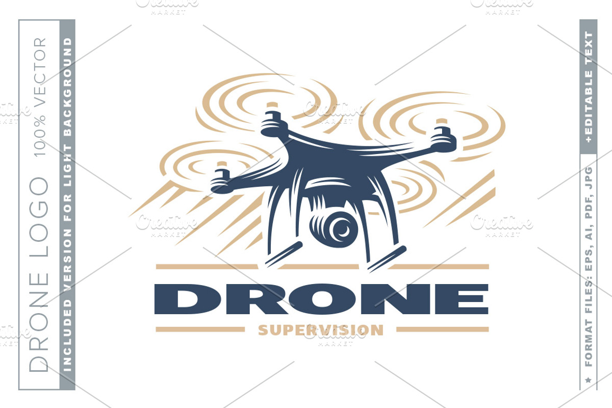 Drone logo Template, a Branding & Logo Template by SODESIGN (Photo 1 of 2)