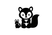 Cute Forest Animal Silhouette Bundle, an Illustration by Creativeshirt (Thumbnail 8 of 54)