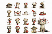 Whimsical Summer Cats Clipart, an Illustration by Libby Wishes (Thumbnail 5 of 7)