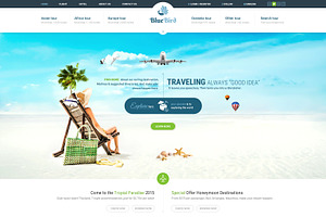 Blue Bird - Tours & Travel PSD Templ