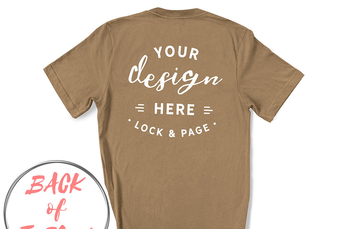 Back Of T-Shirt BC3001 Mockup Bundle, a Shirt Mockup by lock and page (Photo 31 of 88)