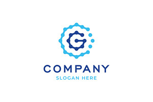 Letter C G Tech Connencting Dots log, a Branding & Logo Template by Buqancreative