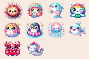 Kawaii Sea Animals Clipart, Stickers, an Icon by Dream Creation (Thumbnail 5 of 5)