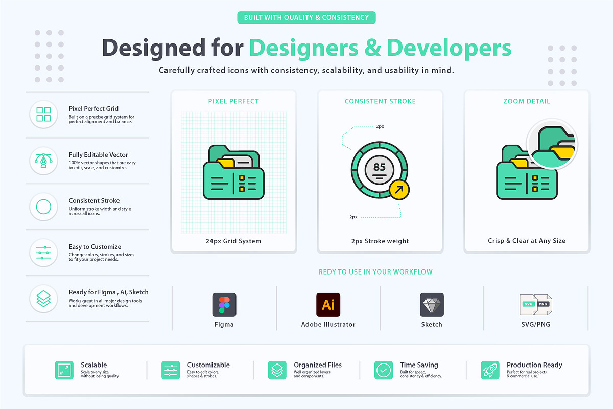 SaaS Dashboard Icons, an Outline Icon by vexper (Photo 7 of 10)