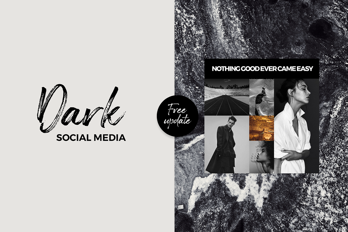 Dark Social Media Pack, a Social Media Template by RedRiver Studio (Photo 14 of 17)