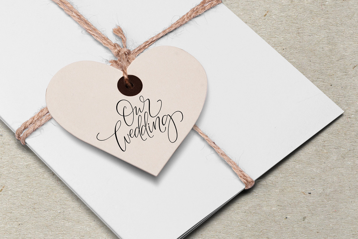 Wedding  Calligraphy  Bundle, a Card Template by dv_illustration (Photo 3 of 4)