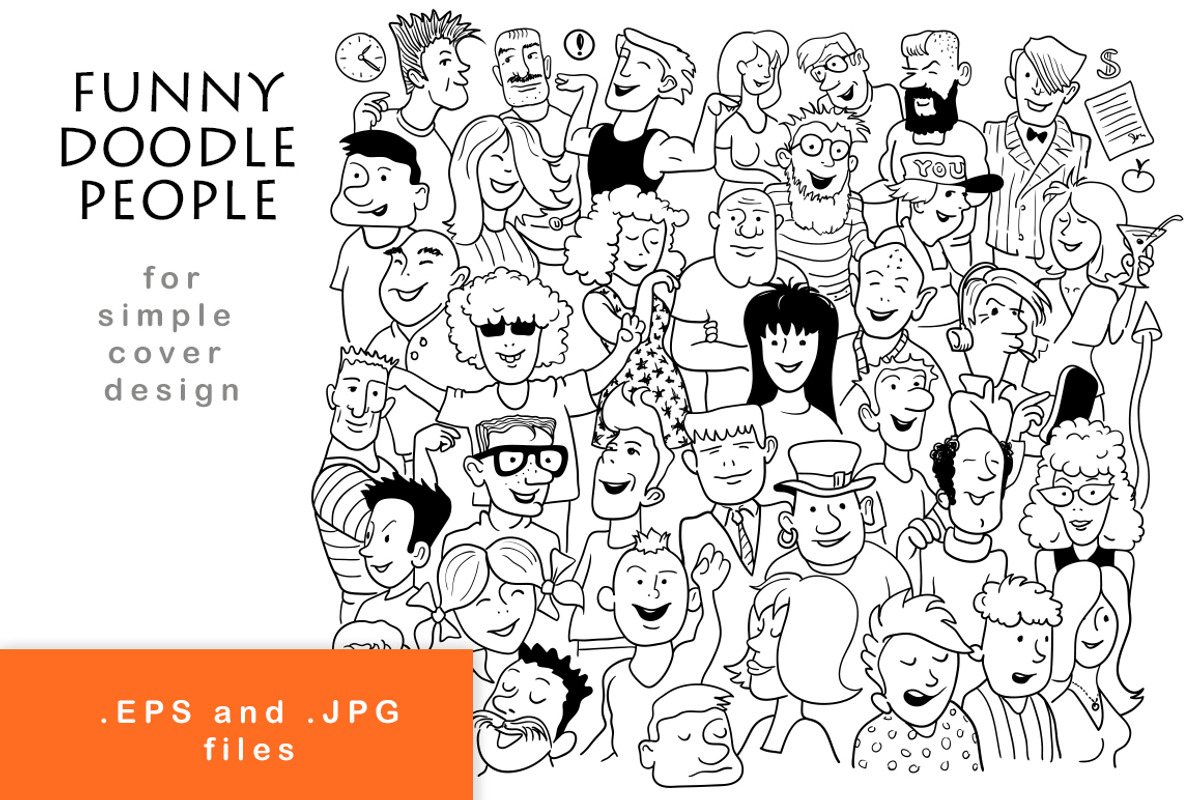 Doodle People Pattern Set, a Pattern Graphic by Savgraf (Photo 4 of 6)