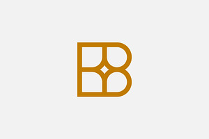 Luxury Letter B Star Logo