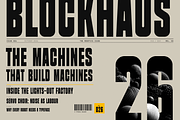 Blockhaus - Condensed Display, a Sans Serif Font by HipFonts (Thumbnail 7 of 11)
