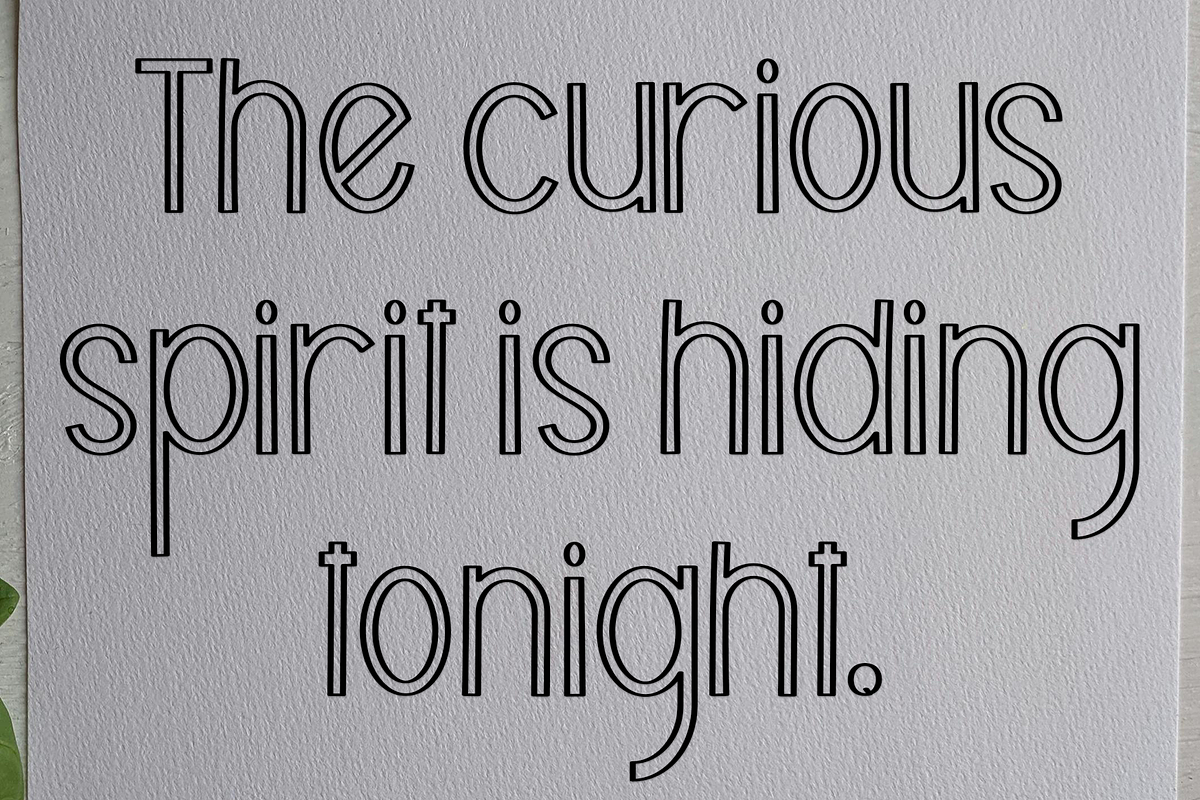 Stacked Outline, a Script Font by FreshTypeINK (Photo 7 of 7)
