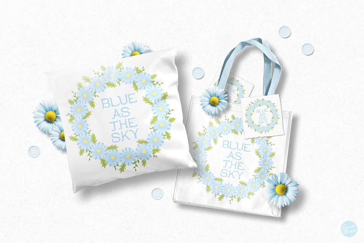 Blue Flower Baby Shower - Daisy, an Illustration by Euonia Meraki (Photo 7 of 8)