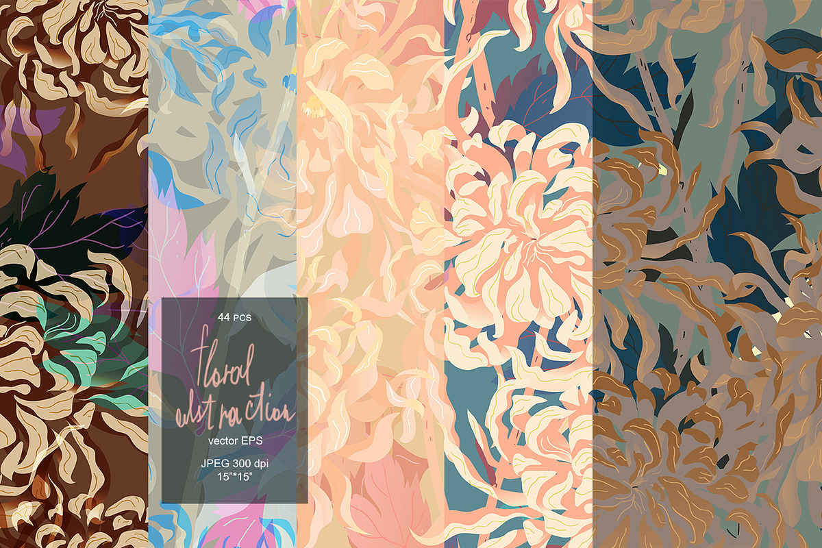 44 floral abstraction vector set 2, a Pattern Graphic by PatternsBlooming (Photo 1 of 10)